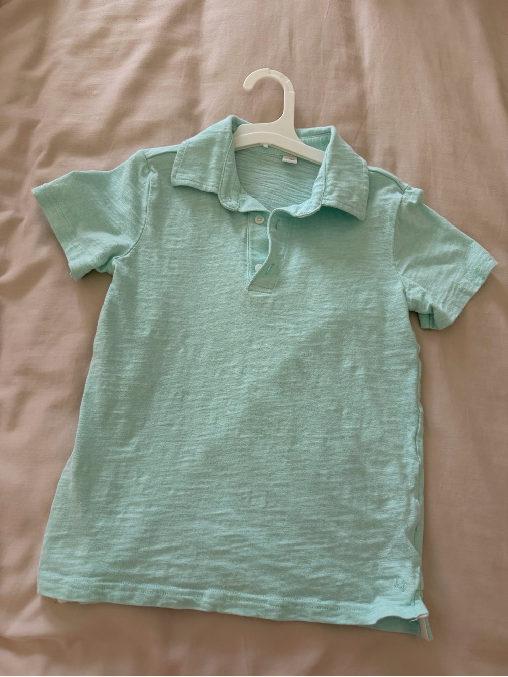 Janie and Jack Short Sleeve Polo in Mint green boys size 7